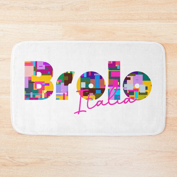Item preview, Brolo, Messina, Italy, Italia, colorful typography design for travellers designed and sold by Wanderful-roads.
