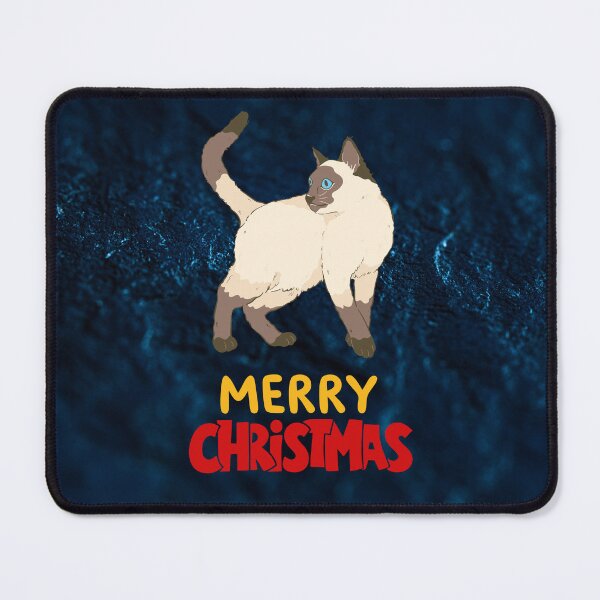 Item preview, Cute Siamese Cat Merry Christmas Holiday Art designed and sold by stormk10.