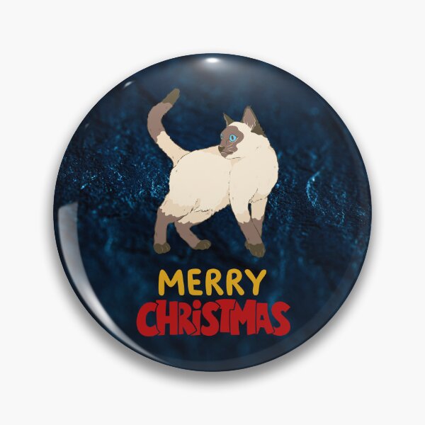 Item preview, Cute Siamese Cat Merry Christmas Holiday Art designed and sold by stormk10.
