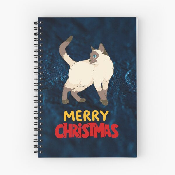 Item preview, Cute Siamese Cat Merry Christmas Holiday Art designed and sold by stormk10.