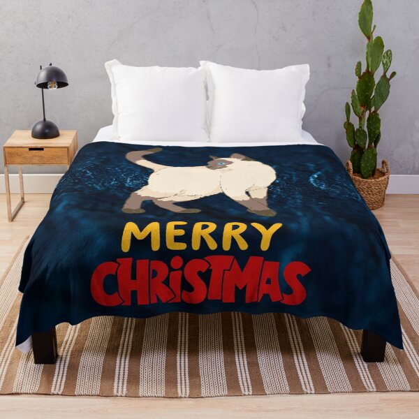 Item preview, Cute Siamese Cat Merry Christmas Holiday Art designed and sold by stormk10.
