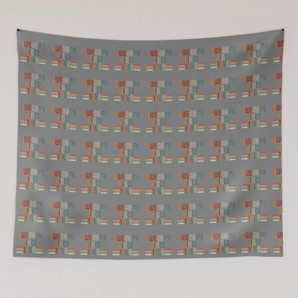 Item preview, Awesome Since 1960 Vintage Birthday Born 1960 designed and sold by SofiBlair.