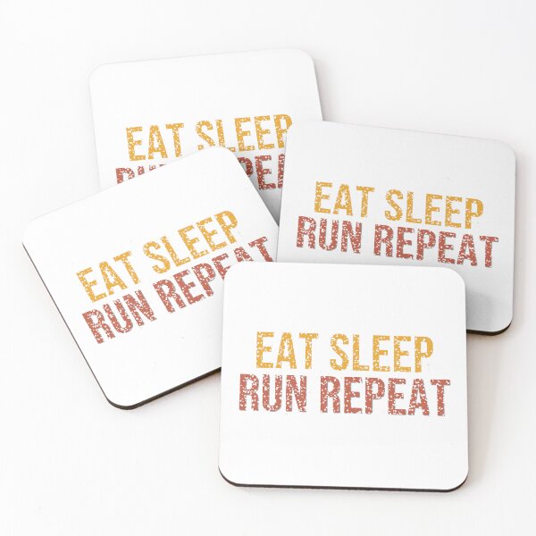 Item preview, Eat Sleep Run Repeat Running Shirt Vintage Distressed Tee designed and sold by Worn and Witty.