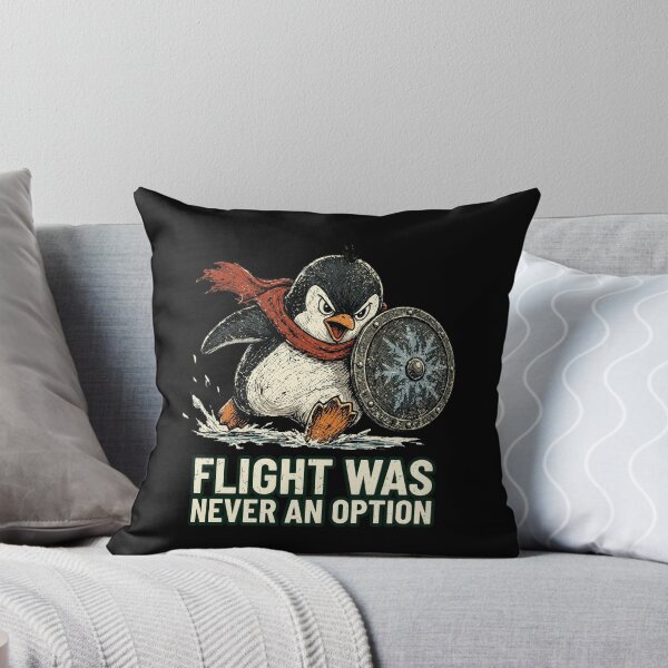 Item preview, Flight Was Never An Option Funny Penguin Warrior Battle Sarcastic Animal Graphic designed and sold by Fatherday.