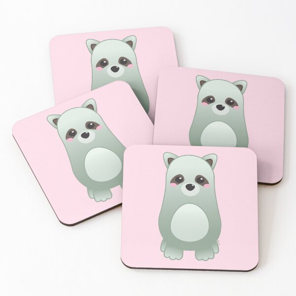 Item preview, Cute Pastel Baby racoon - Kawaii Chibi illustration designed and sold by Agamaji.