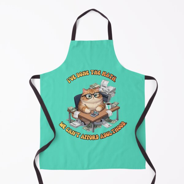 Item preview, Cant Afford Adulthood Math Cat designed and sold by ZeroContextArt.