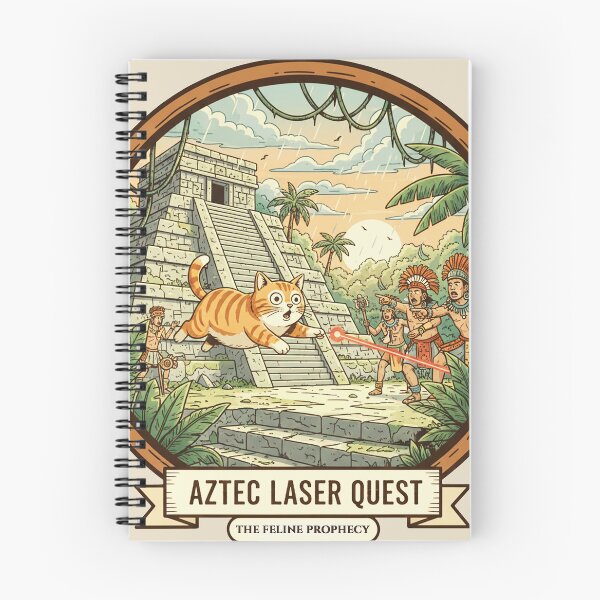 Item preview, Aztec Laser Quest Feline Prophecy - History Humor Art designed and sold by codex antique.