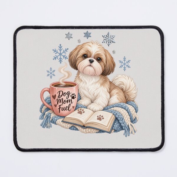 Item preview, Shih Tzu Winter Dog Mom Books and Coffee designed and sold by Cute & Sassy Custom Gifting Boutiques.