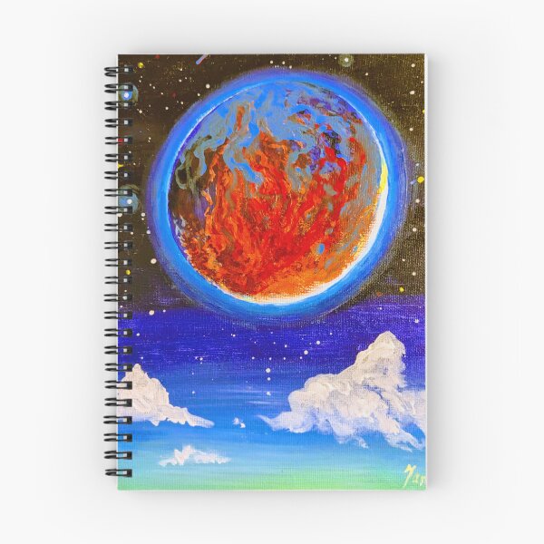 Item preview, Volessa - Planet Portrait of Red & Blue designed and sold by DreamTrek.