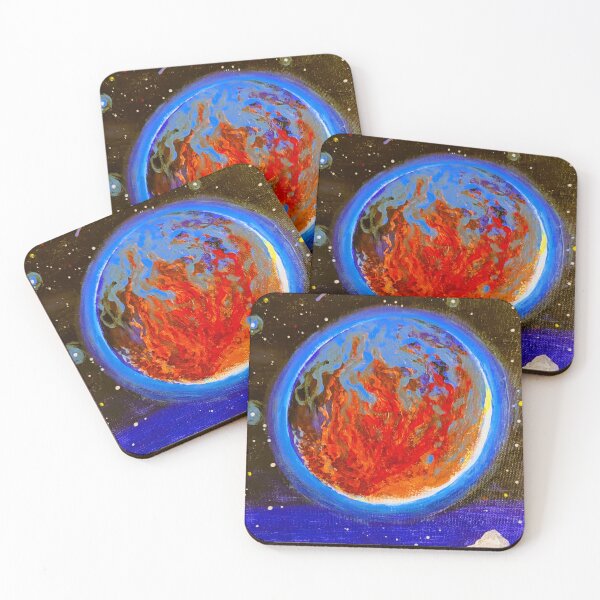 Item preview, Volessa - Planet Portrait of Red & Blue designed and sold by DreamTrek.