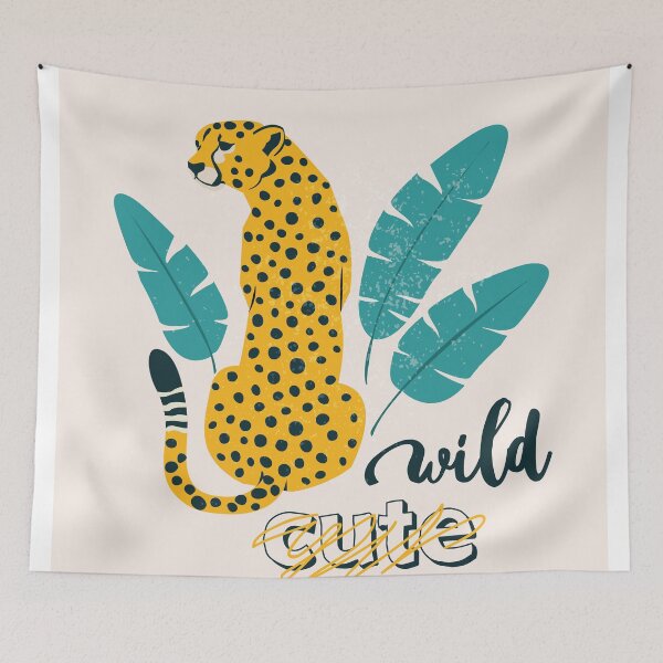 Item preview, Wild and Cute Leopard Jungle Palm Leaf designed and sold by loirestore.