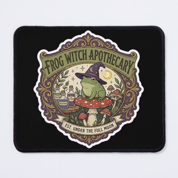 Item preview, Frog Witch Apothecary - Cottagecore Goblincore Frog designed and sold by Ridahh.