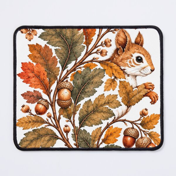 Item preview, The Acorn Keeper | Hidden Squirrel Oak & Acorn Art | Norvian designed and sold by Norvian.