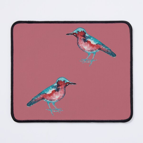 Item preview, Watercolor red blue bird designed and sold by Qualali Studio.