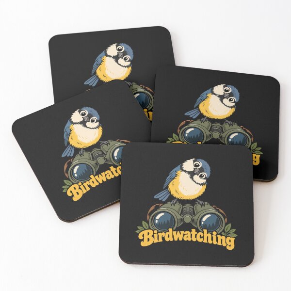 Item preview, Blue Tit Birdwatching - Cute Birder Binoculars Illustration designed and sold by sekrecja.