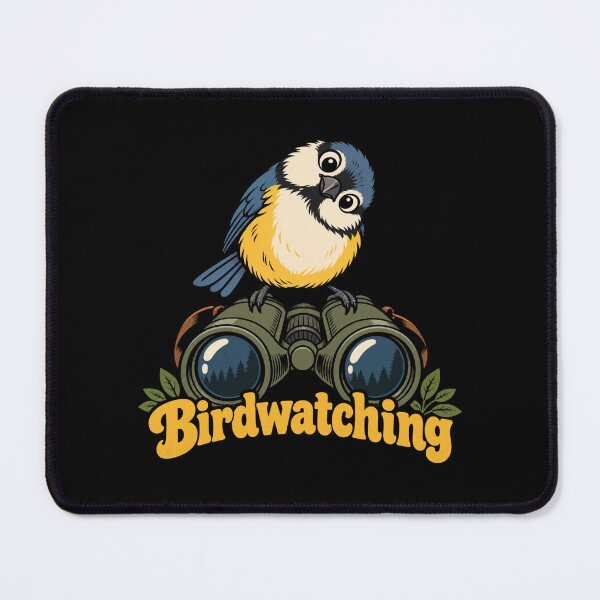 Item preview, Blue Tit Birdwatching - Cute Birder Binoculars Illustration designed and sold by sekrecja.