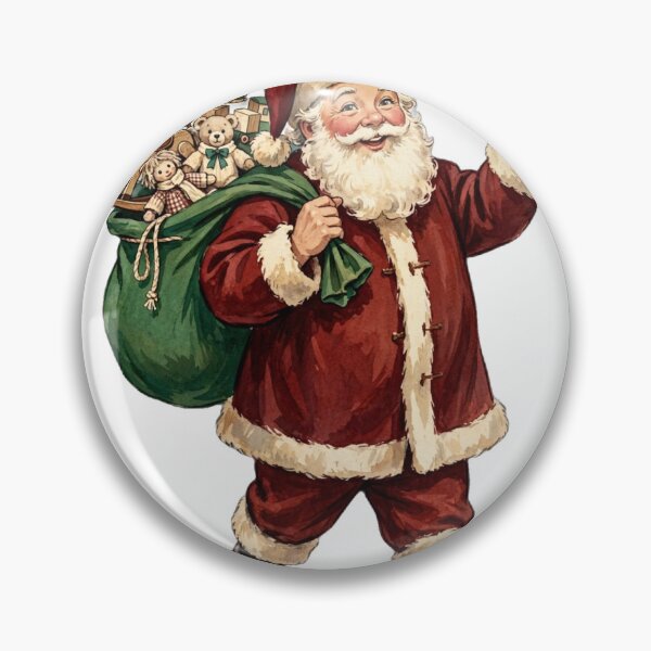 Item preview, Retro Vintage Santa Claus with Toy Sack Christmas designed and sold by cybercanvasmuse.