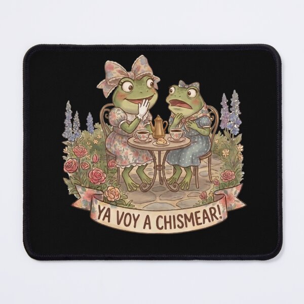 Item preview, Ya Voy A Chismear Cottagecore Frogs Coffee designed and sold by BeaBuzz.