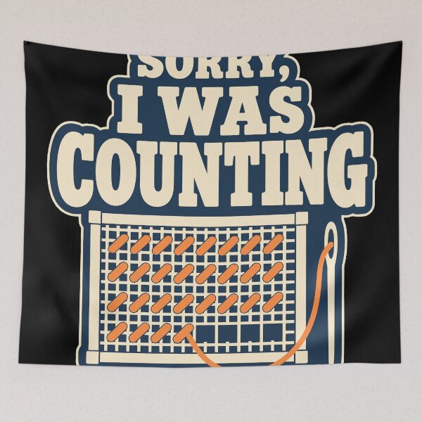 Item preview, Sorry I Was Counting Needlepoint Humor designed and sold by mnkyride.