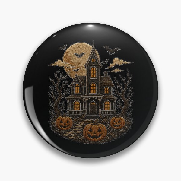 Item preview, Haunted House Pumpkins Under a Full Moon designed and sold by TadeoNivar.