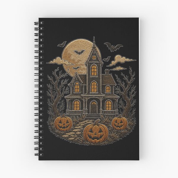 Item preview, Haunted House Pumpkins Under a Full Moon designed and sold by TadeoNivar.