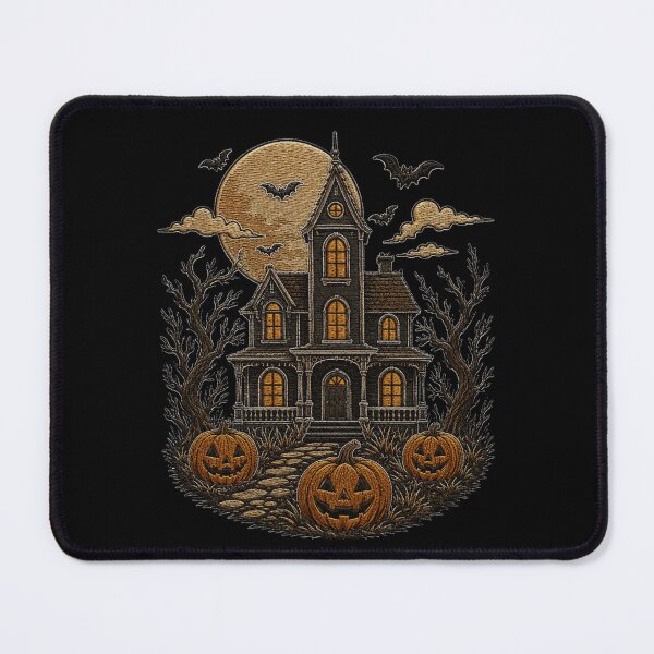 Item preview, Haunted House Pumpkins Under a Full Moon designed and sold by TadeoNivar.