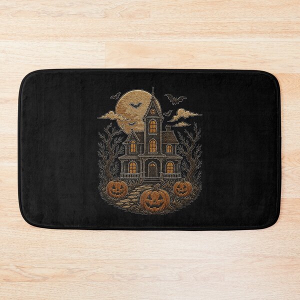 Item preview, Haunted House Pumpkins Under a Full Moon designed and sold by TadeoNivar.