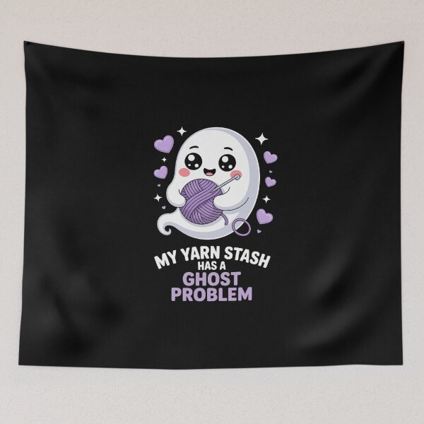 Item preview, MY YARN STASH HAS A GHOST PROBLEM designed and sold by jkrphoto.