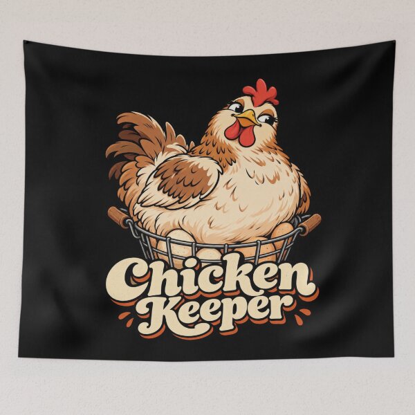 Item preview, Chicken Keeper - Cute Backyard Hen & Egg Basket designed and sold by sekrecja.