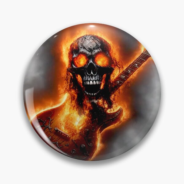 Item preview, In the fire of the skull guitar of heavy metal designed and sold by Segasprojects.