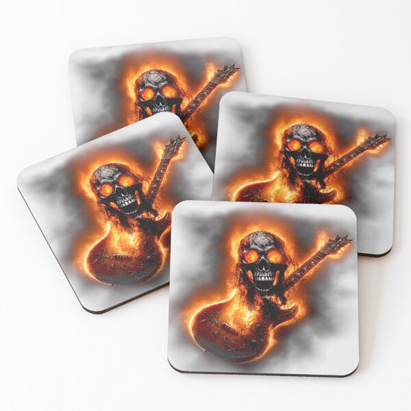 Item preview, In the fire of the skull guitar of heavy metal designed and sold by Segasprojects.