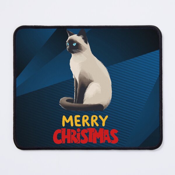 Item preview, Cute Siamese Cat Merry Christmas Holiday Art designed and sold by stormk10.