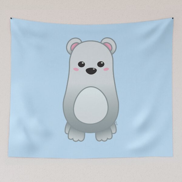 Item preview, Cute Pastel Baby polar bear - Kawaii Chibi illustration designed and sold by Agamaji.