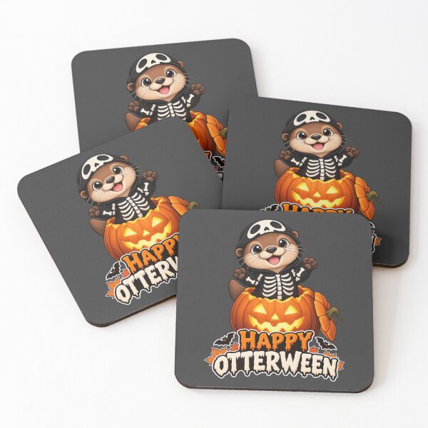 Item preview, Funny Otter Meme Collection - Happy Otterween Skeleton Otter Halloween designed and sold by MiraLumeStudio.