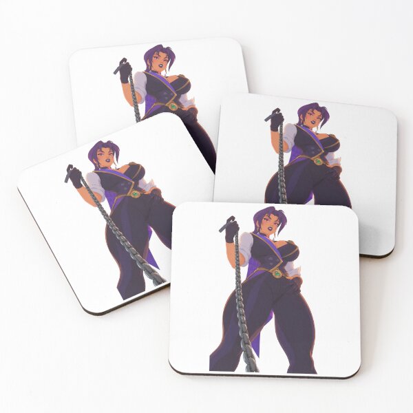 Item preview, Dark Fantasy Anime Pin Up Girl – Purple Haired Gothic Warrior designed and sold by  Hollow Moon Studios..