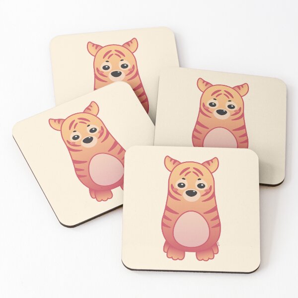 Item preview, Cute Pastel Baby Tiger- Kawaii Chibi illustration designed and sold by Agamaji.