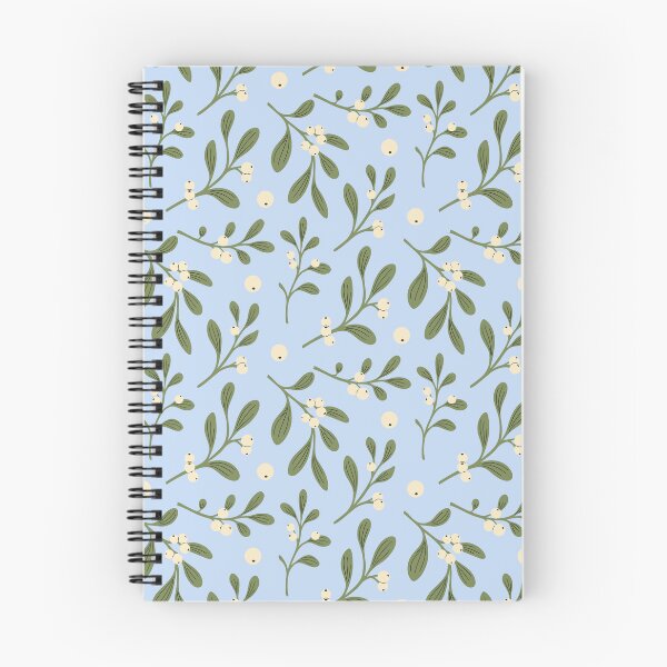 Item preview, Christmas Mistletoe Seamless Pattern with Green Leaves and White Berries designed and sold by AllaMashycheva.
