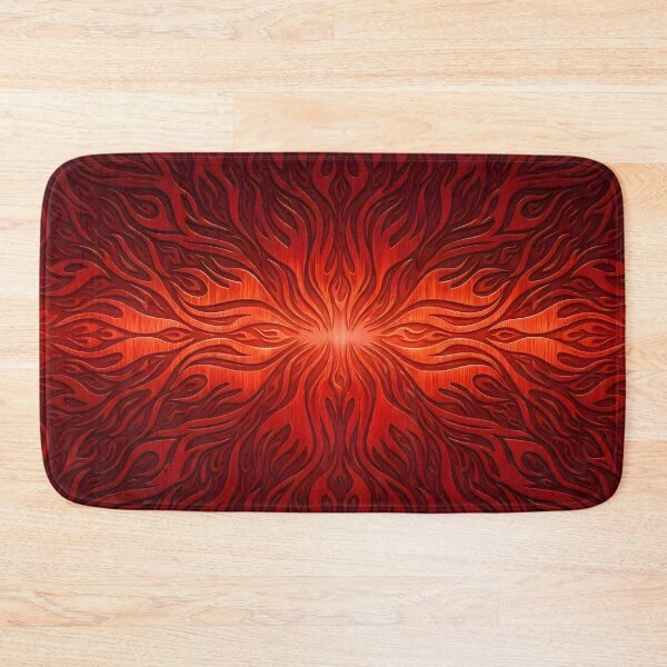 Item preview, Fiery Red Flames Abstract Embossed Metallic Flame Pattern designed and sold by Sybille-Yates.