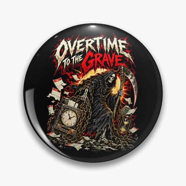 Item preview, Overtime To The Grave Grim Reaper Office Shirt designed and sold by Tong4130.