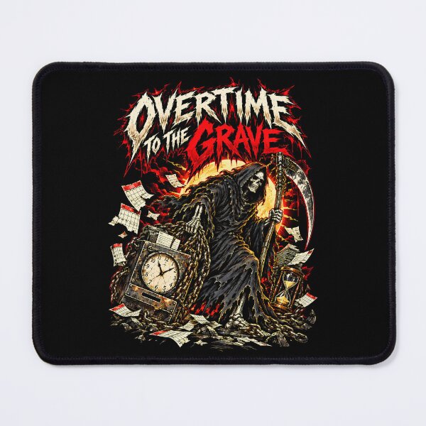 Item preview, Overtime To The Grave Grim Reaper Office Shirt designed and sold by Tong4130.