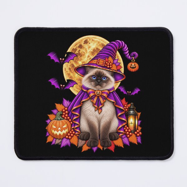 Item preview, Birman Cat Halloween Witch Costume & Spooky Pumpkin designed and sold by PixelsPaws.