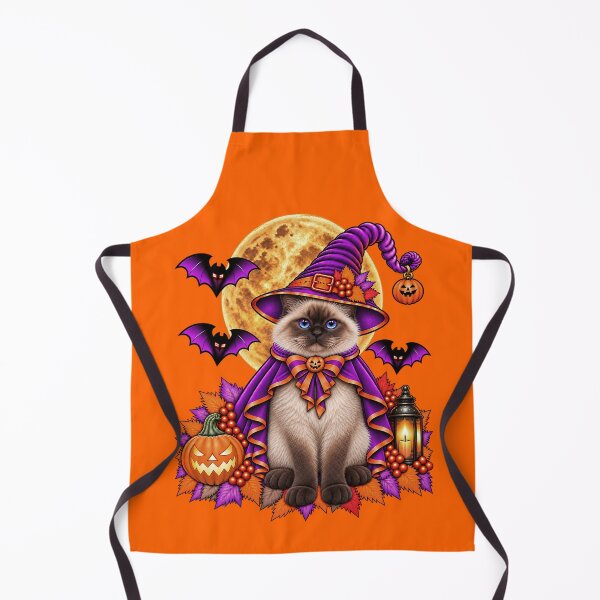 Item preview, Birman Cat Halloween Witch Costume & Spooky Pumpkin designed and sold by PixelsPaws.