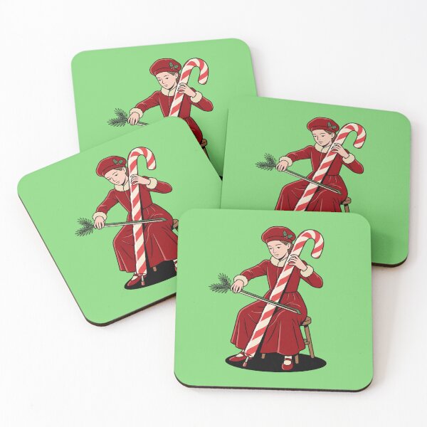 Item preview, Candy Cane Cello Player Christmas Music Pop Art designed and sold by Rare By Hero.