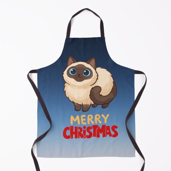 Item preview, Cute Siamese Cat Merry Christmas Holiday Art designed and sold by stormk10.