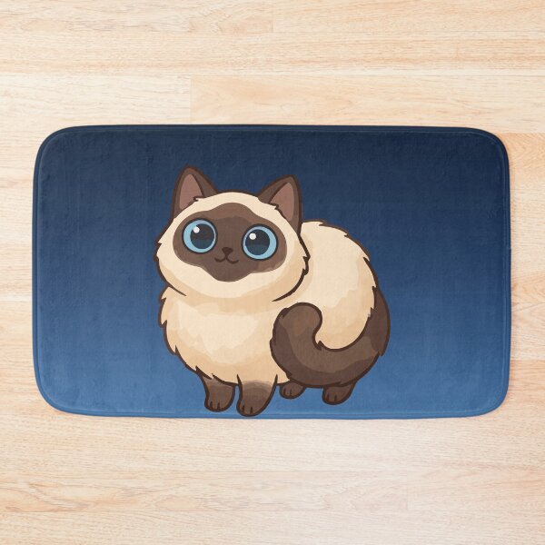 Item preview, Cute Siamese Cat Merry Christmas Holiday Art designed and sold by stormk10.