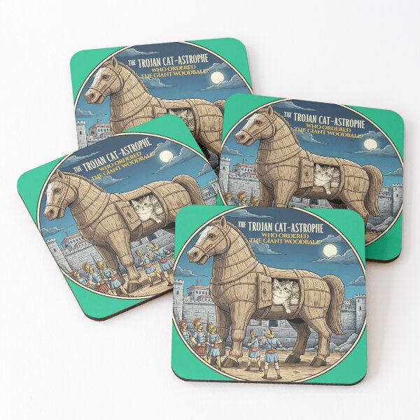 Item preview, The Trojan Catastrophe - Greek Mythology Humor Art designed and sold by codex antique.