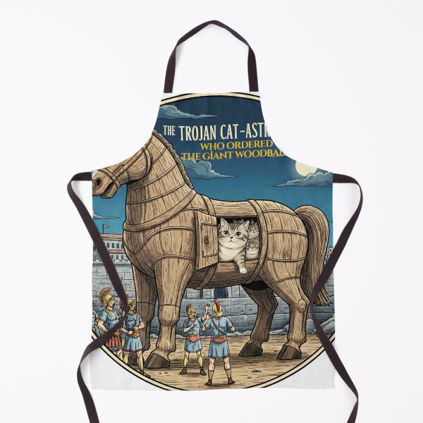 Item preview, The Trojan Catastrophe - Greek Mythology Humor Art designed and sold by codex antique.