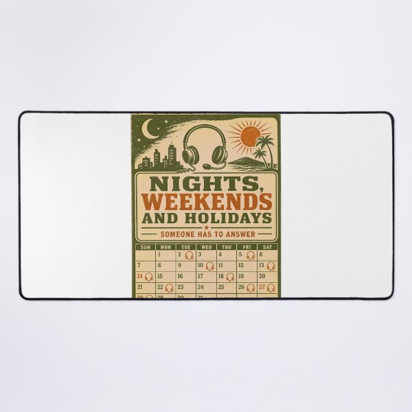 Item preview, Nights Weekends And Holidays Dispatcher Calendar designed and sold by BoosterShop.