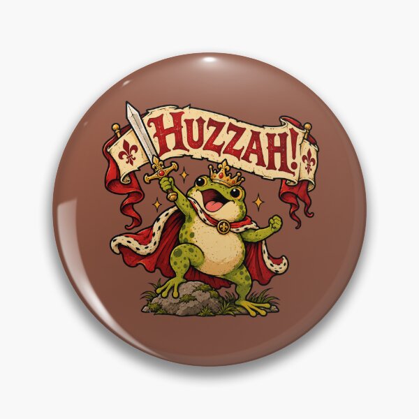 Item preview, Huzzah Frog Knight - Medieval Frog with Sword designed and sold by sekrecja.