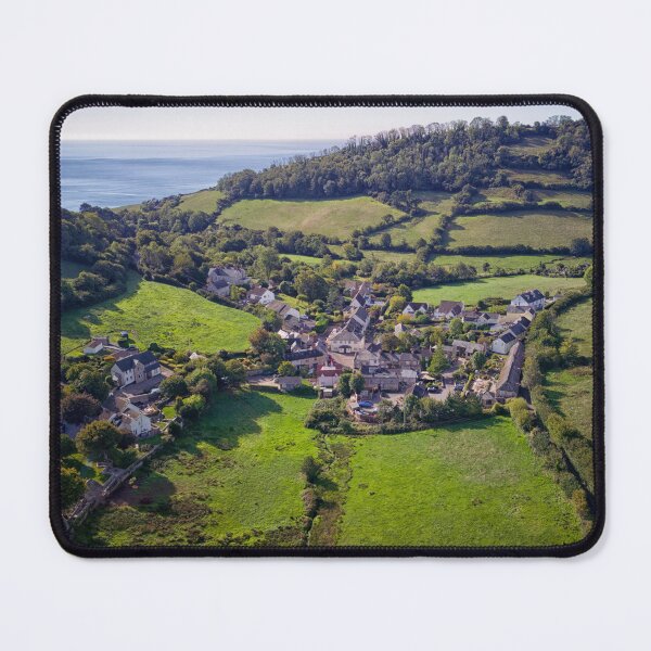 Item preview, Drone view of the village of Branscombe and the coast beyond in Devon England UK designed and sold by John Gilham - Landscape Photography.